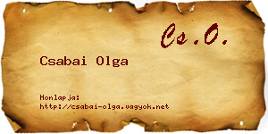 Csabai Olga névjegykártya