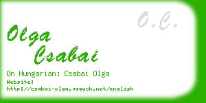 olga csabai business card